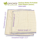OsoCozy Better Fit Prefold Cloth Diapers (dozen)
