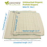 Osocozy Organic Prefolds - 6 packs