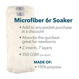 Rumparooz 6r Soaker Cloth Diaper Microfiber Inserts