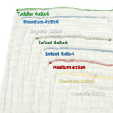 Osocozy Indian Cotton Prefold Cloth Diapers Bleached (dozen)