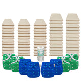 Unbleached Basic Prefold Diaper Packages with OsoCozy One Sized Covers
