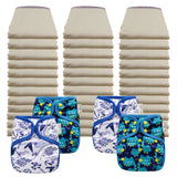 Better Fit Economy Prefold Diaper Packages with OsoCozy One Size Covers