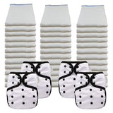 Bleached Economy Prefold Diaper Packages with OsoCozy One Sized Covers