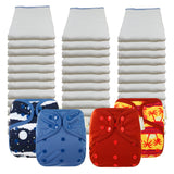 Bleached Economy Prefold Diaper Packages with OsoCozy One Sized Covers
