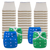 Unbleached Economy Prefold Diaper Packages with OsoCozy One Size Covers