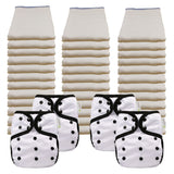 Unbleached Economy Prefold Diaper Packages with OsoCozy One Size Covers