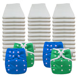 Bleached Economy Prefold Diaper Packages with OsoCozy One Sized Covers