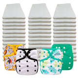 Bleached Economy Prefold Diaper Packages with OsoCozy One Sized Covers