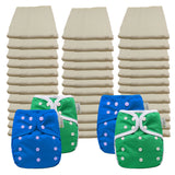 Unbleached Economy Prefold Diaper Packages with OsoCozy One Size Covers