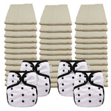 Unbleached Economy Prefold Diaper Packages with OsoCozy One Size Covers