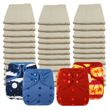 Unbleached Economy Prefold Diaper Packages with OsoCozy One Size Covers