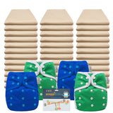 Organic Flat Economy Diaper Packages with OsoCozy Covers