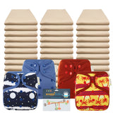 Organic Flat Economy Diaper Packages with OsoCozy Covers