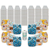 OsoCozy Grande Bleached Diaper Package with OsoCozy One Size Diaper Covers