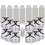 OsoCozy Grande Bleached Diaper Package with OsoCozy One Size Diaper Covers