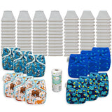 OsoCozy Grande Bleached Diaper Package with OsoCozy One Size Diaper Covers