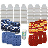 OsoCozy Grande Bleached Diaper Package with OsoCozy One Size Diaper Covers