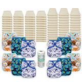 OsoCozy Grande Better Fit Diaper Package with OsoCozy One Size Diaper Covers