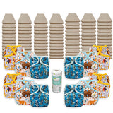 OsoCozy Grande Unbleached Diaper Package with OsoCozy One Size Diaper Covers