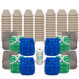 OsoCozy Grande Unbleached Diaper Package with OsoCozy One Size Diaper Covers