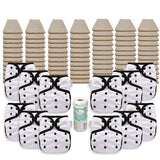 OsoCozy Grande Unbleached Diaper Package with OsoCozy One Size Diaper Covers