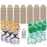 OsoCozy Grande Unbleached Diaper Package with OsoCozy One Size Diaper Covers