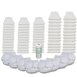 Bleached Basic Prefold Diaper Package with Thirsties Duo Covers