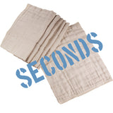 OsoCozy Unbleached Prefolds Factory Seconds (dozen)