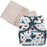 Unbleached Prefold Trial Package with Thirsties Duo Covers