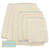 OsoCozy Unbleached Prefolds Factory Seconds (dozen)