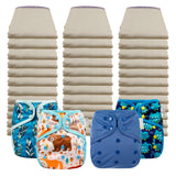 Better Fit Economy Prefold Diaper Packages with OsoCozy One Size Covers