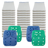 Bleached Economy Prefold Diaper Packages with OsoCozy One Sized Covers