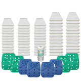 Bleached Basic Prefold Diaper Package with OsoCozy One Sized Covers