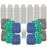 OsoCozy Grande Bleached Diaper Package with OsoCozy One Size Diaper Covers