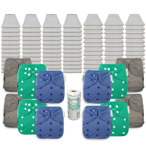 OsoCozy Grande Bleached Diaper Package with OsoCozy One Size Diaper Covers