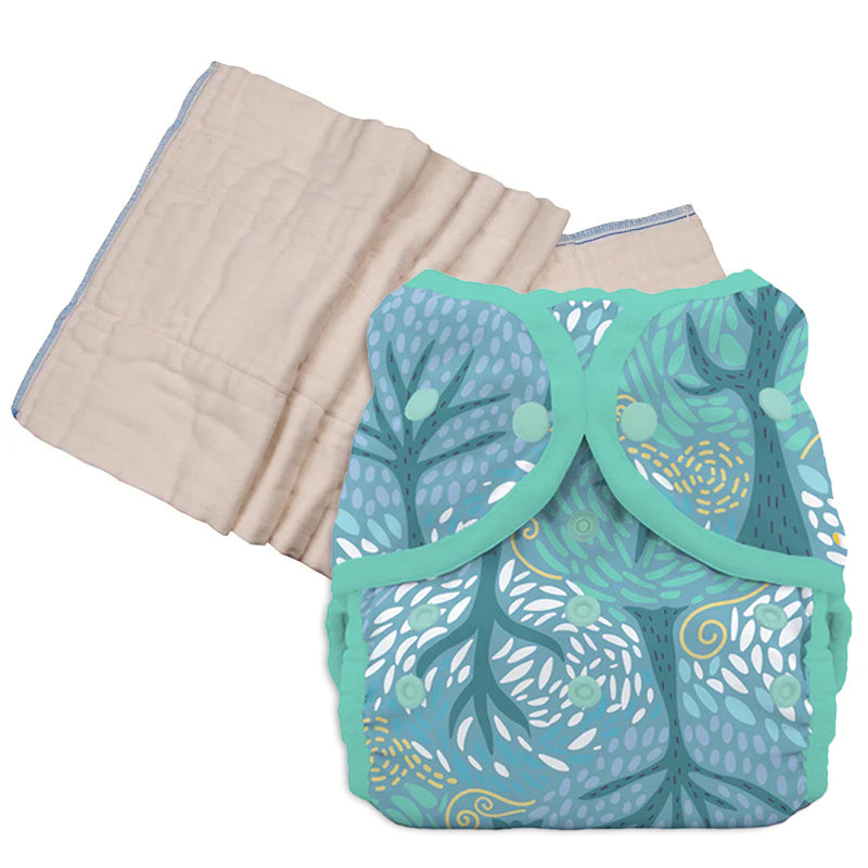 Unbleached Prefold Trial Package with Thirsties Duo Covers