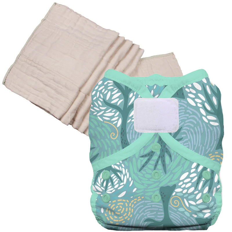 Unbleached Prefold Trial Package with Thirsties Duo Covers