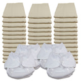 Unbleached Economy Prefold Diaper Package with Thirsties Duo Covers