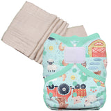 Unbleached Prefold Trial Package with Thirsties Duo Covers