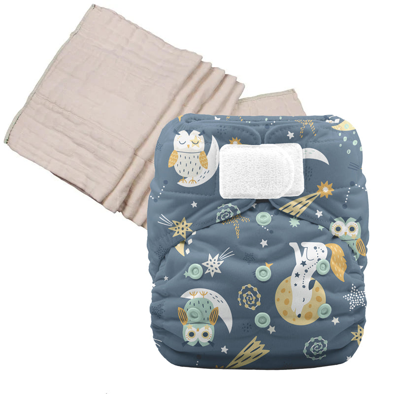 Unbleached Prefold Trial Package with Thirsties Duo Covers