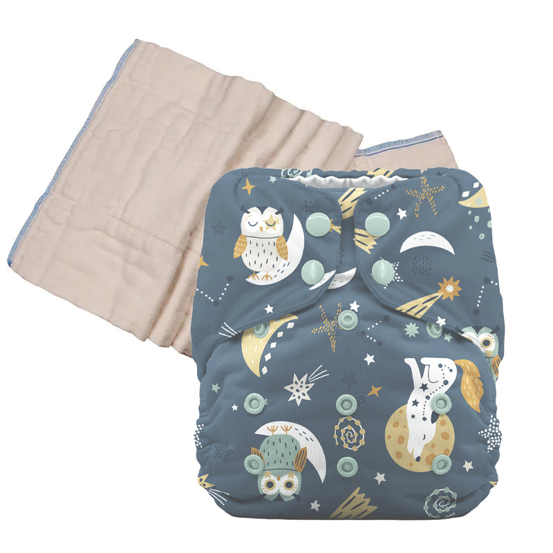 Unbleached Prefold Trial Package with Thirsties Duo Covers