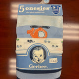 Clearance Gerber Short Sleeved Onesies  - 5 Pack