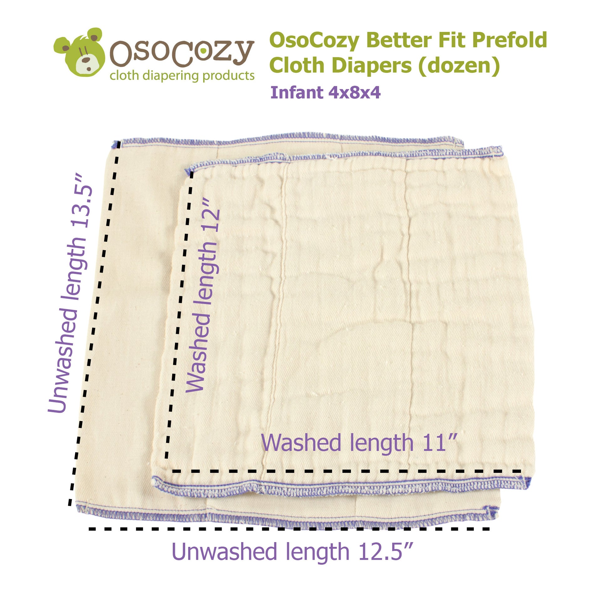 Shop OsoCozy Better Fit Prefold Cloth Diapers Now! –