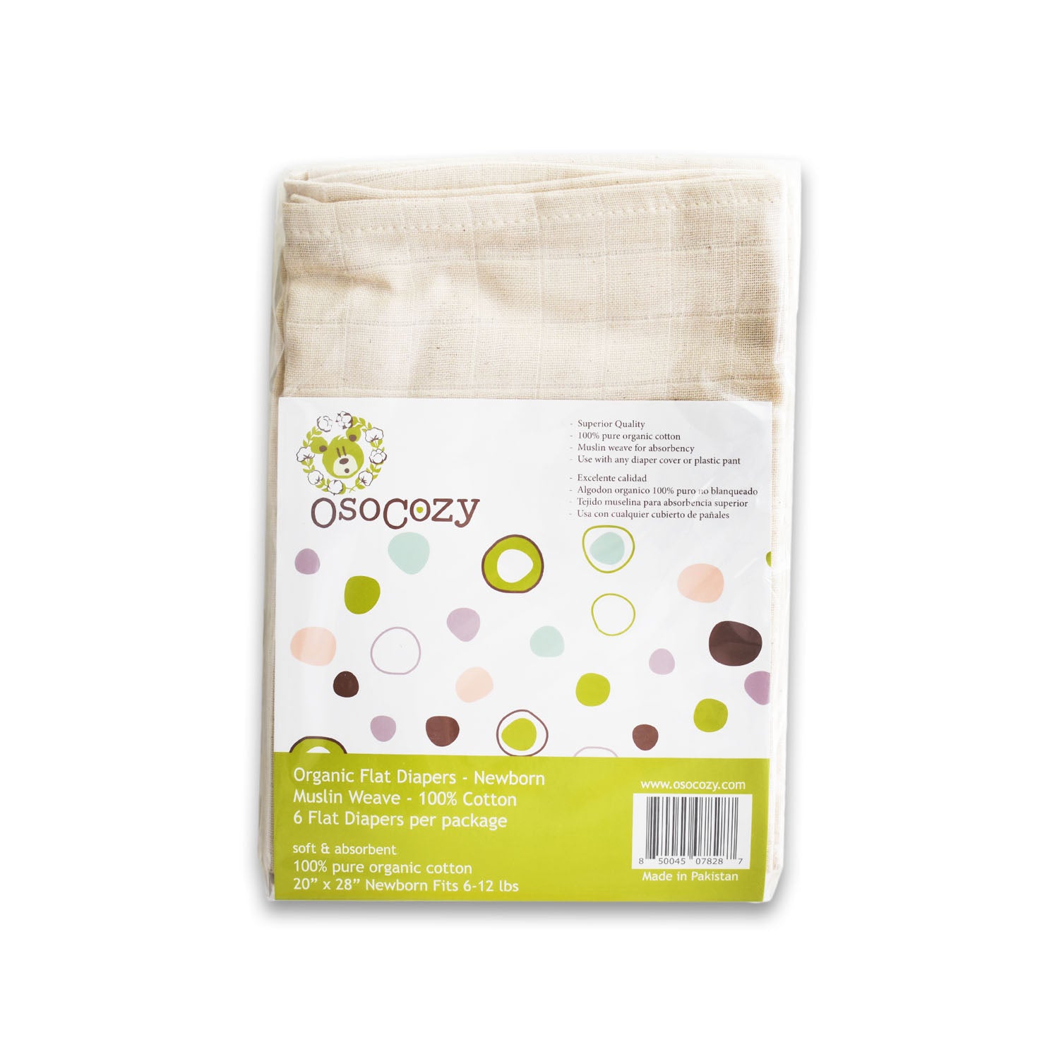 Experience Leak-Free Comfort with OsoCozy Muslin Flat Organic