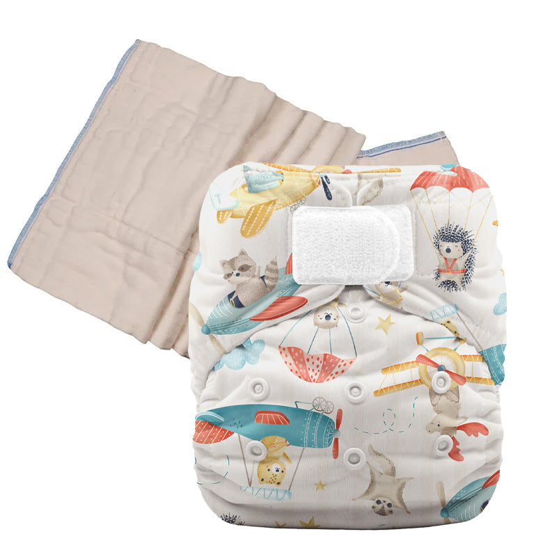 Unbleached Prefold Trial Package with Thirsties Duo Covers