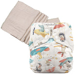 Unbleached Prefold Trial Package with Thirsties Duo Covers
