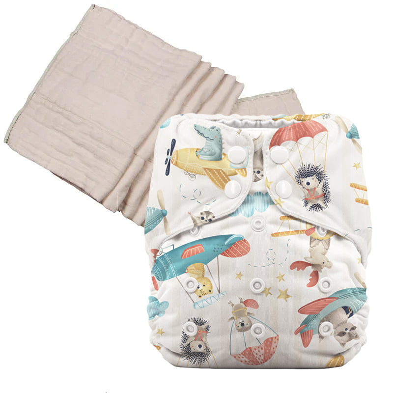 Unbleached Prefold Trial Package with Thirsties Duo Covers