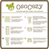 OsoCozy Prefold Cloth Diapers Unbleached (dozen) - Newborn Sizes