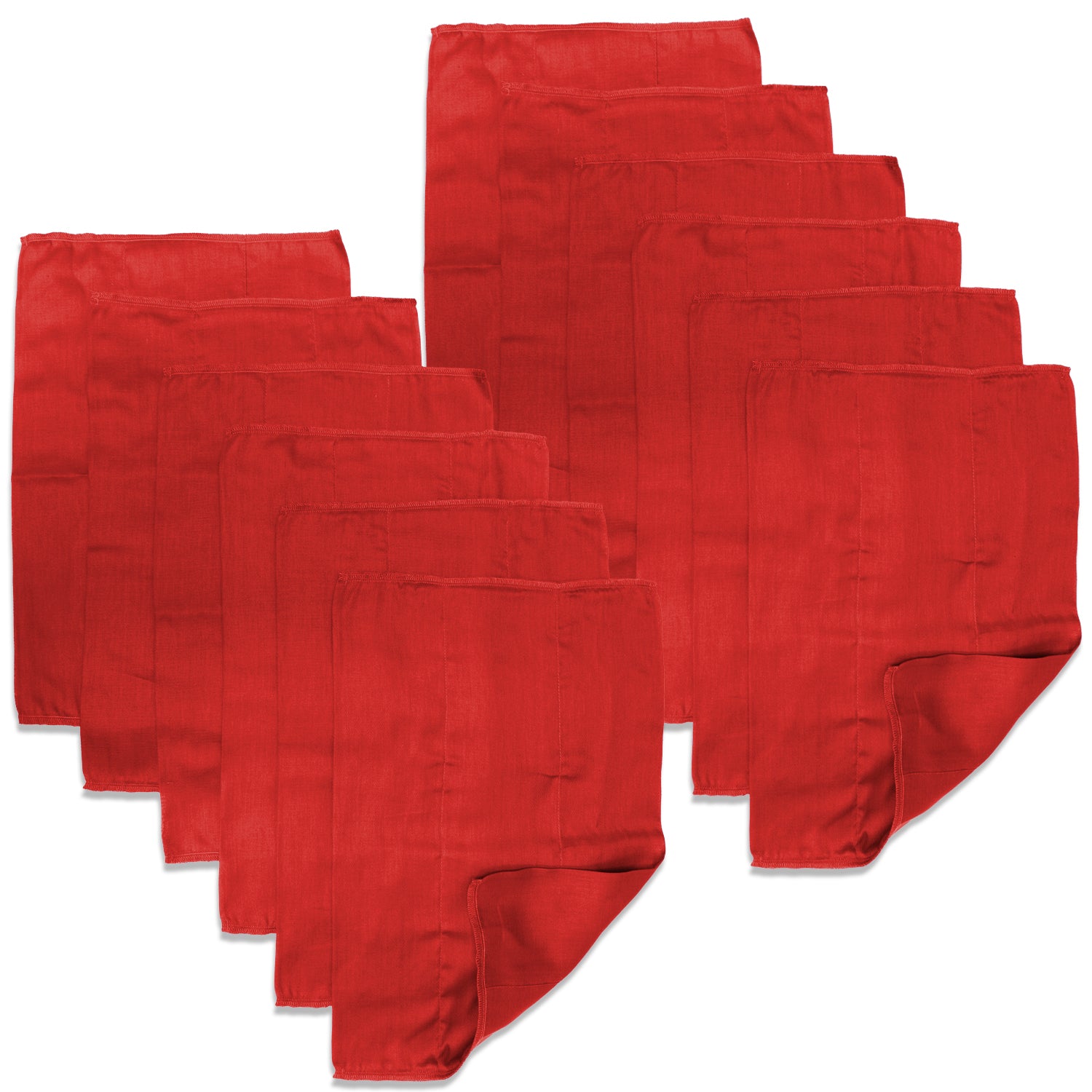 **NEW** Dyed Prefold Burp Cloths (dz)