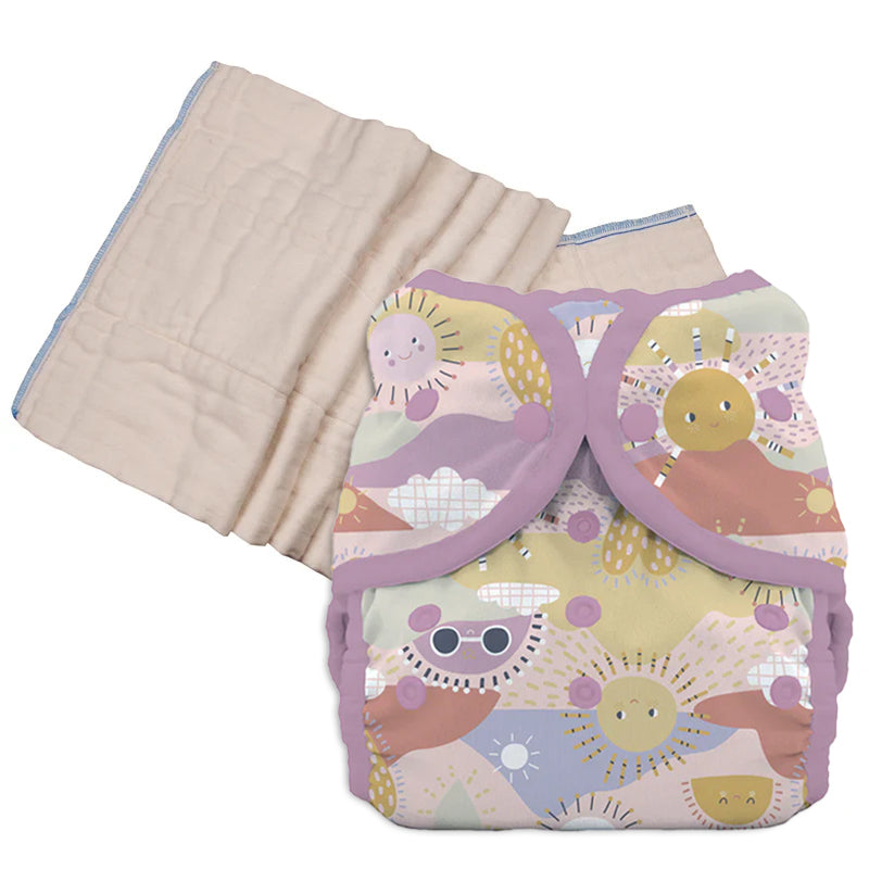 Unbleached Prefold Trial Package with Thirsties Duo Covers